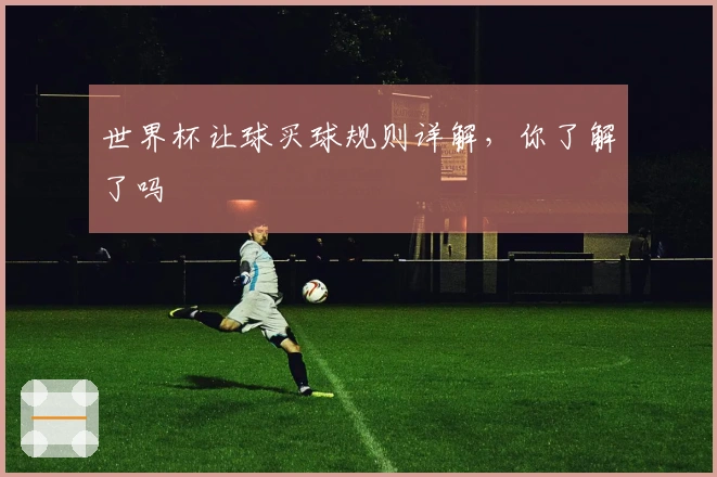 世界杯让球买球规则详解，你了解了吗